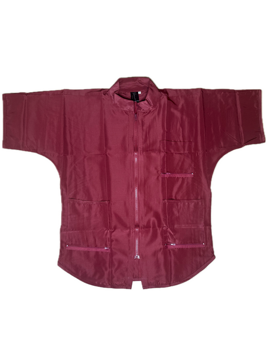 Burgundy Barber/Salon Jacket